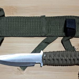 Cuchillo Táctico de Supervivencia con Mango de Paracord y Funda